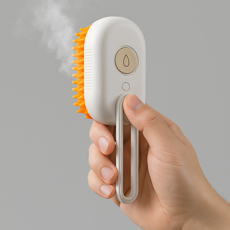 Spa-Like Anti-Shedding Pet Grooming Steam Brush for a Fur-Free Home