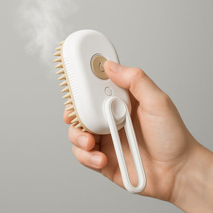 Spa-Like Anti-Shedding Pet Grooming Steam Brush for a Fur-Free Home