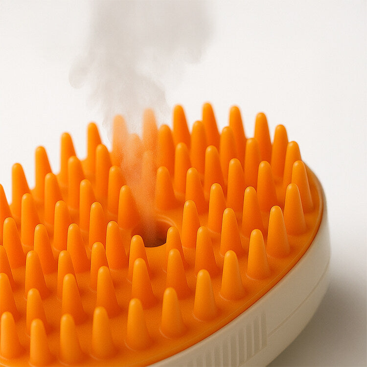 Spa-Like Anti-Shedding Pet Grooming Steam Brush for a Fur-Free Home